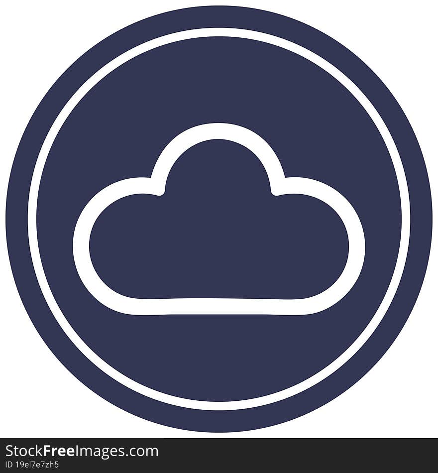 weather cloud circular icon