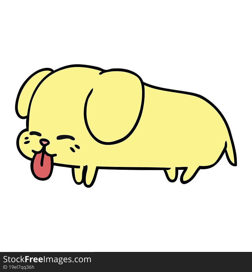 cartoon of cute kawaii dog