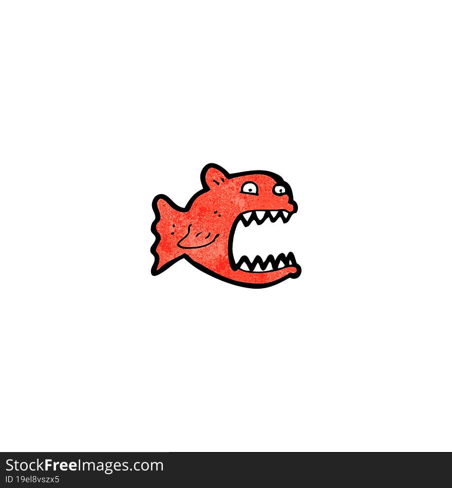 cartoon piranha