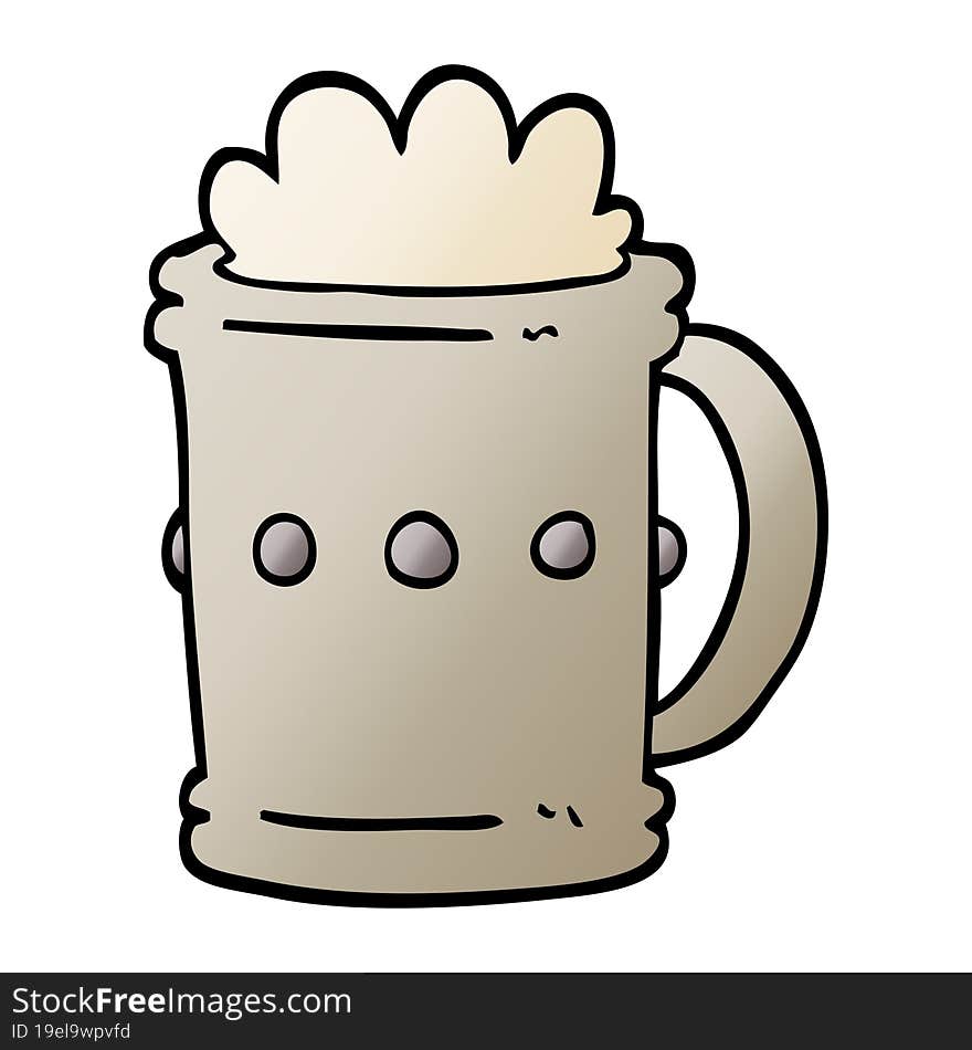 vector gradient illustration cartoon beer tankard