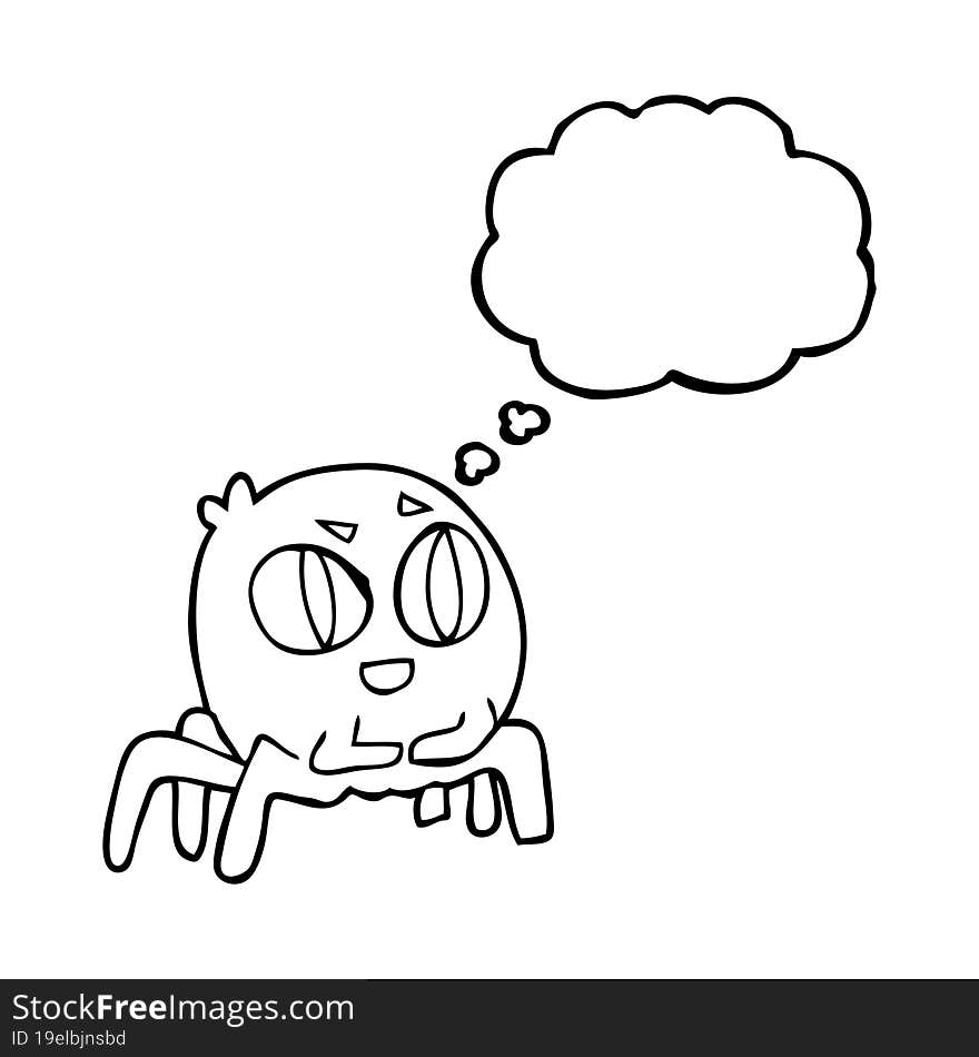 thought bubble cartoon spider