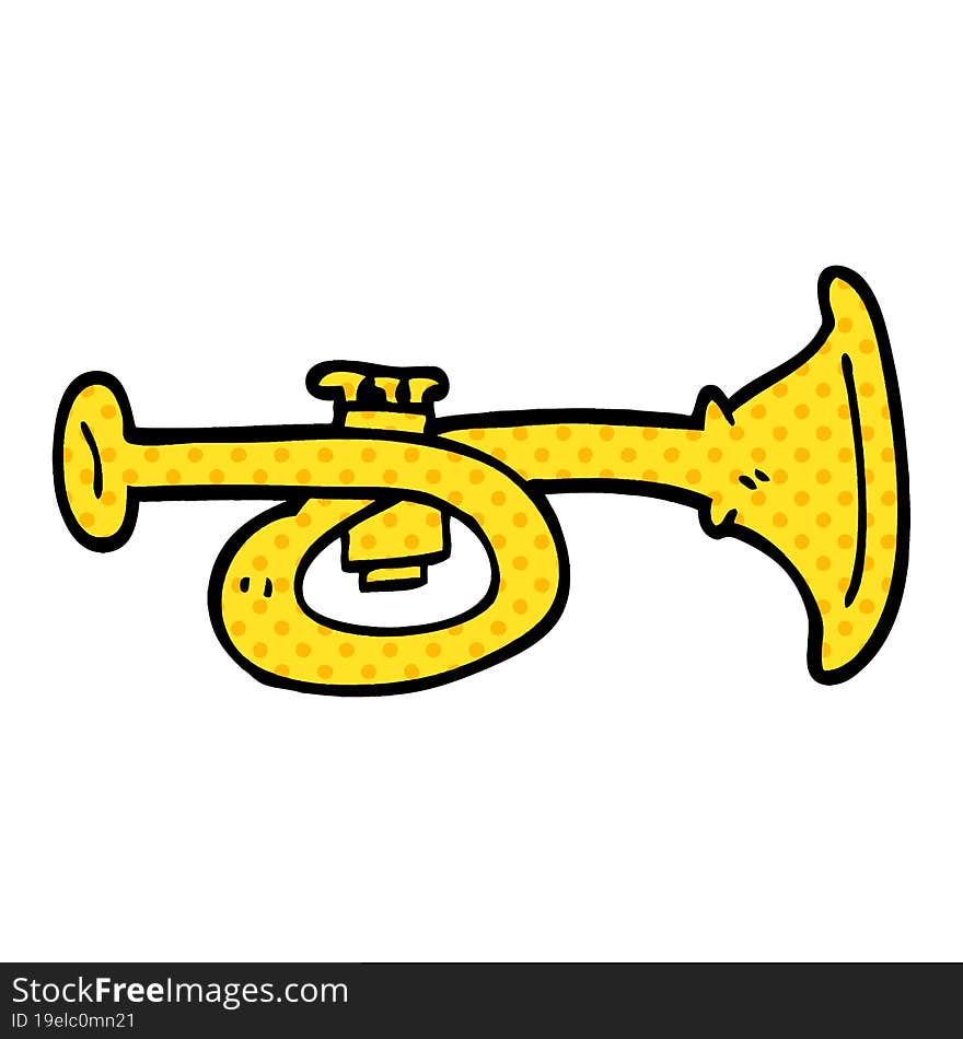 cartoon doodle brass horn