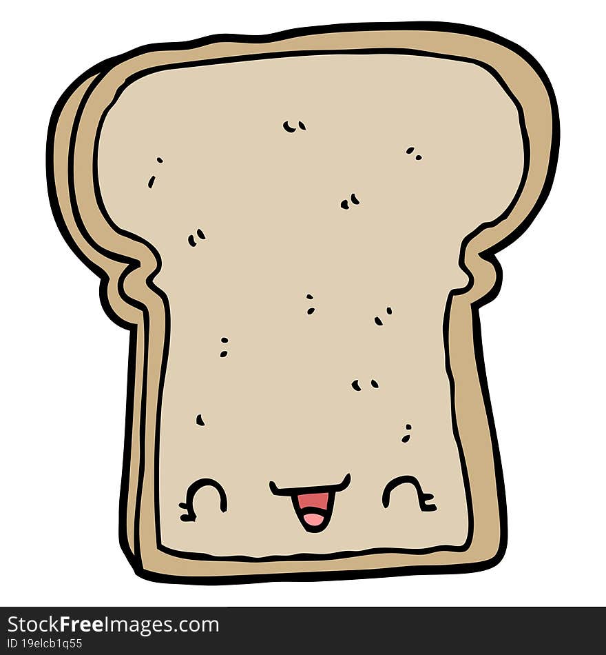 cute cartoon slice of bread