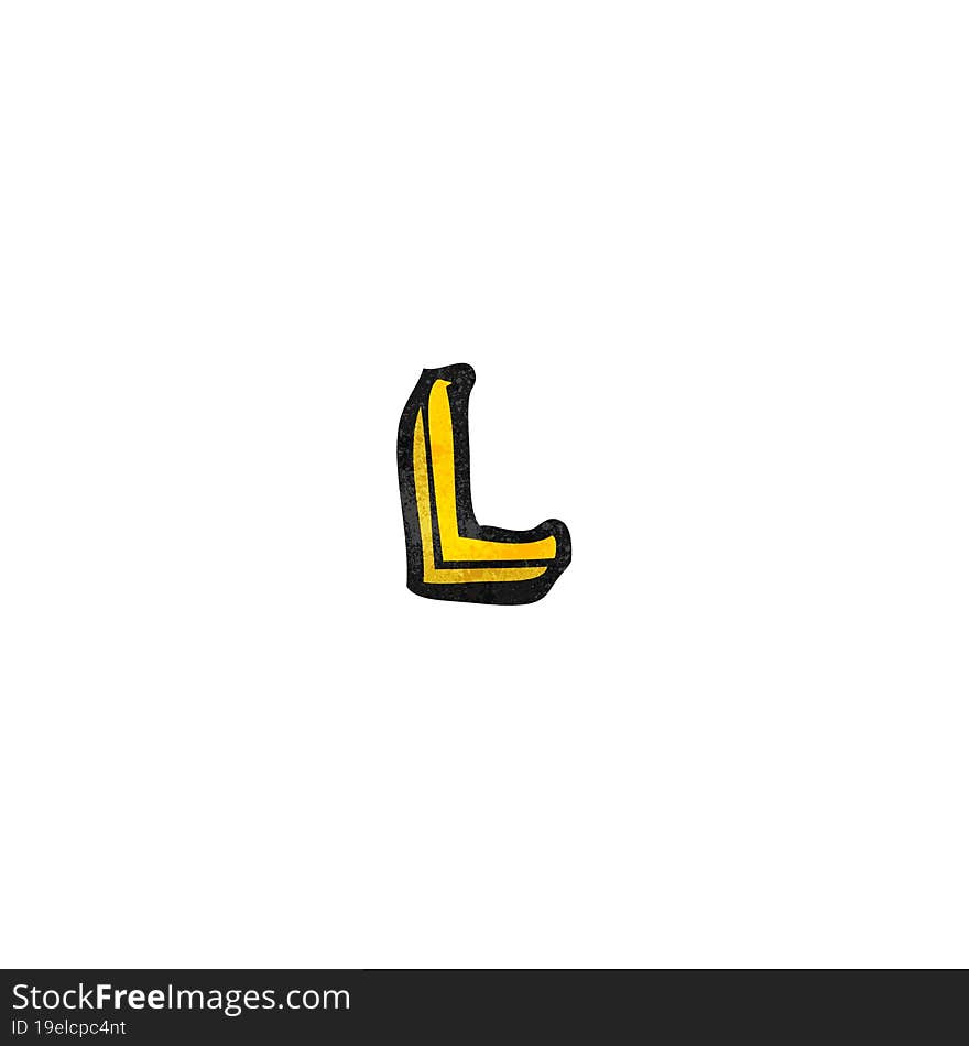 cartoon letter l