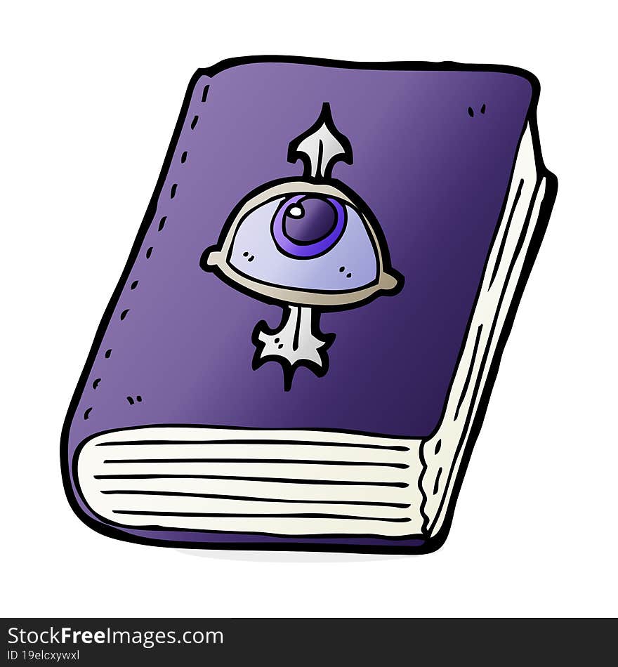 cartoon magic spell book