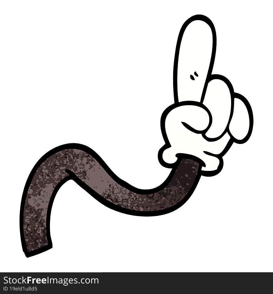 cartoon doodle of a hand gesture