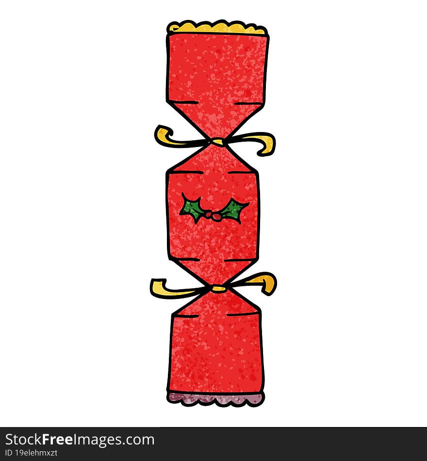 cartoon doodle christmas cracker