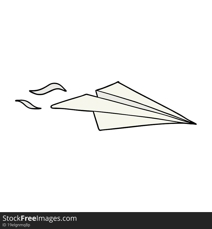 cartoon paper airplane. cartoon paper airplane