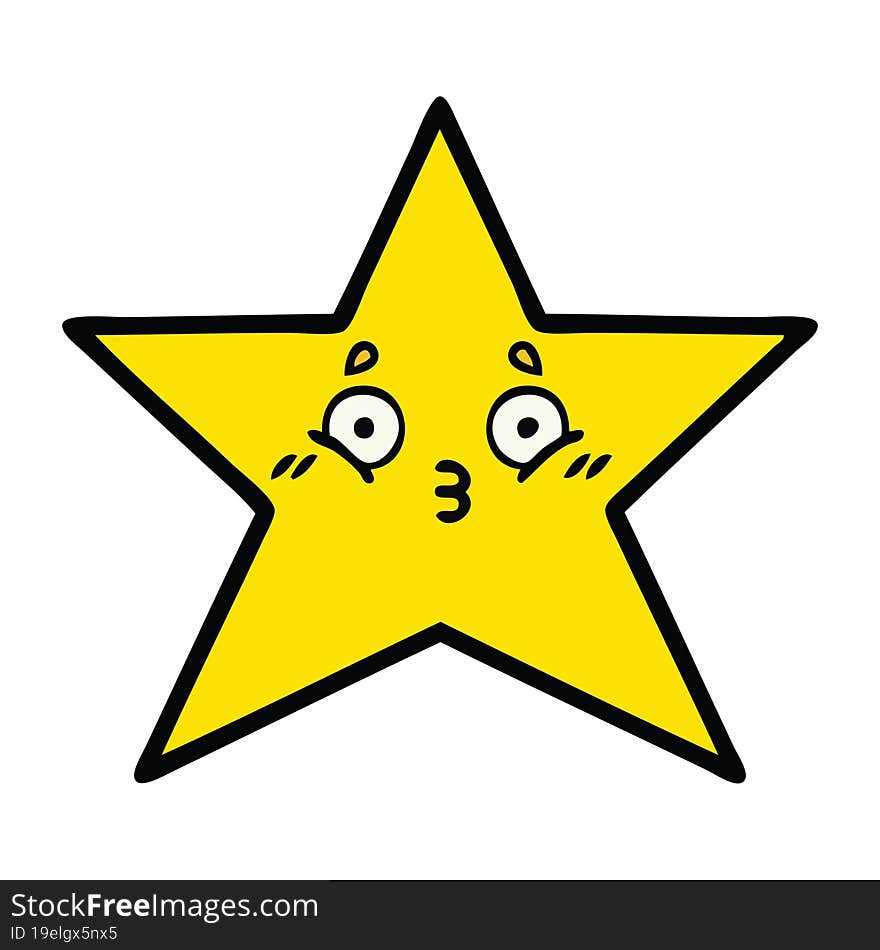 cute cartoon gold star