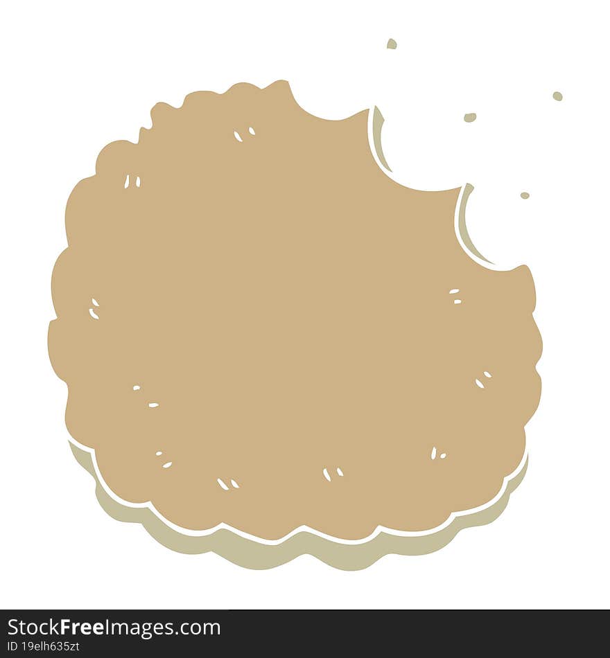 flat color style cartoon biscuit