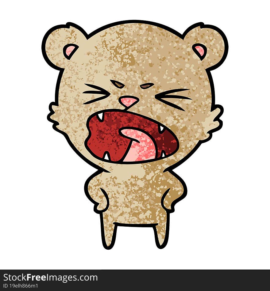 angry cartoon bear. angry cartoon bear