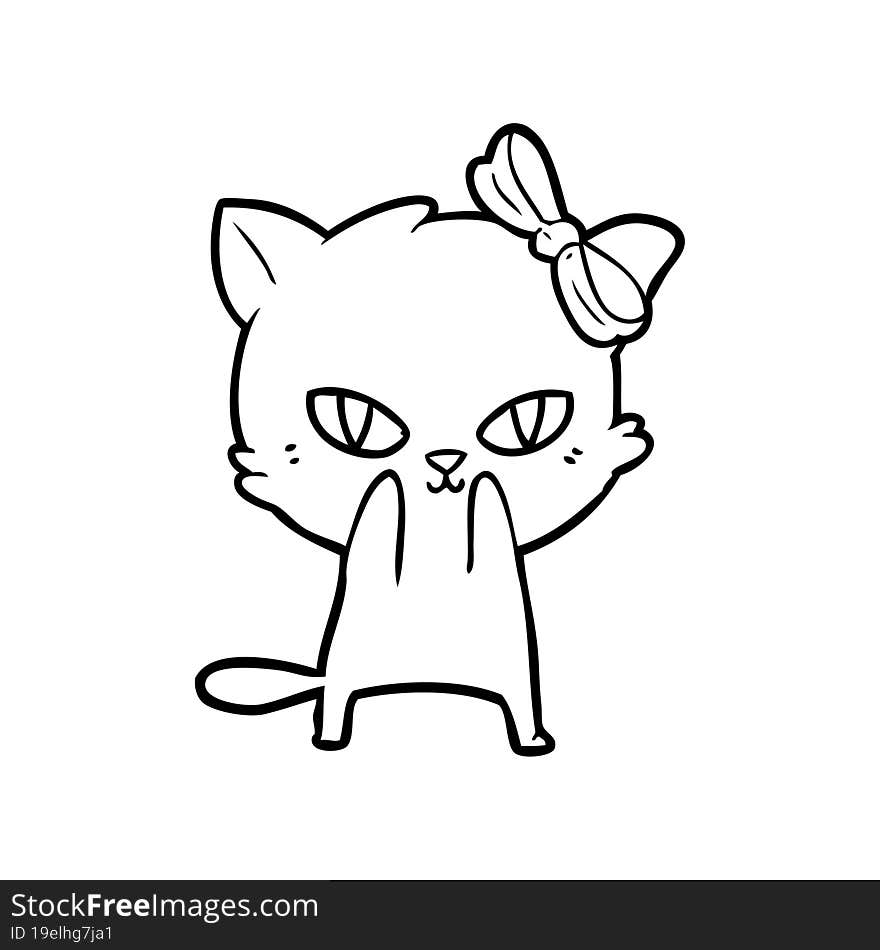 cute cartoon cat. cute cartoon cat