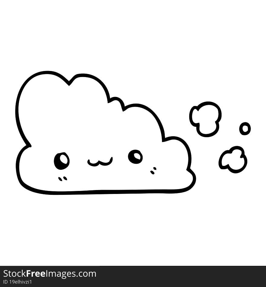 cute cartoon cloud