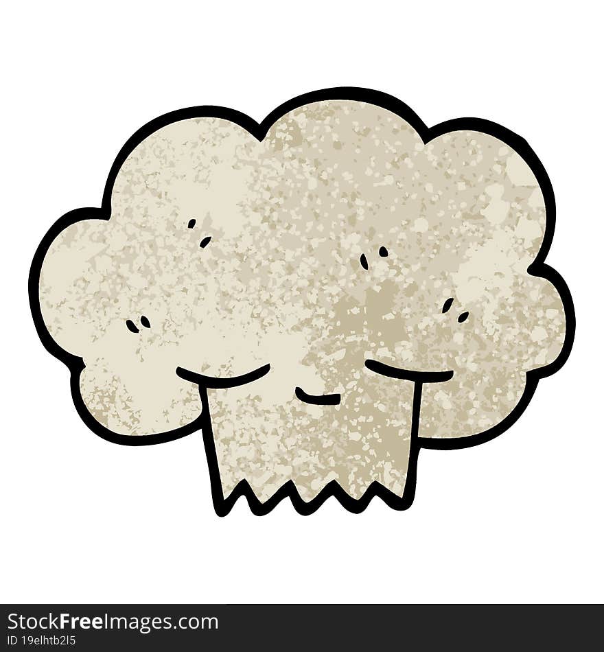 grunge textured illustration cartoon explosion cloud