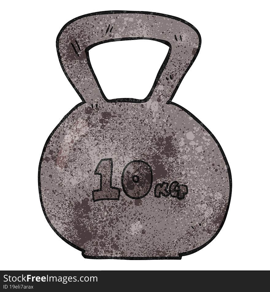 textured cartoon 10kg kettle bell weight