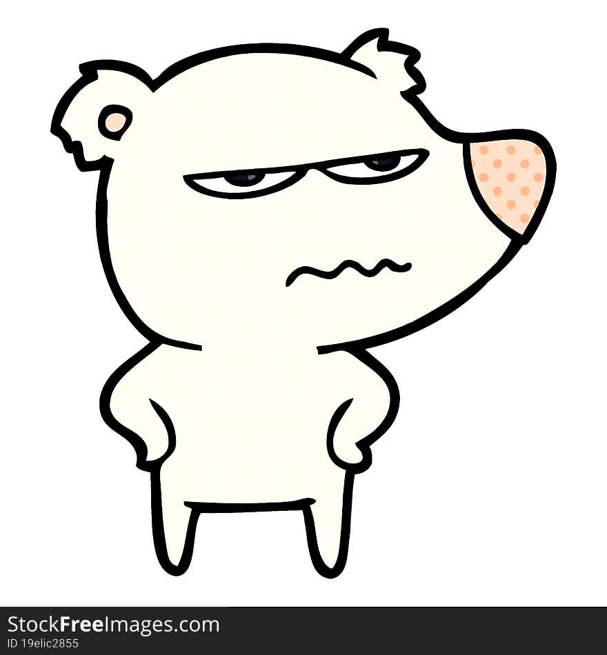 angry bear polar cartoon. angry bear polar cartoon