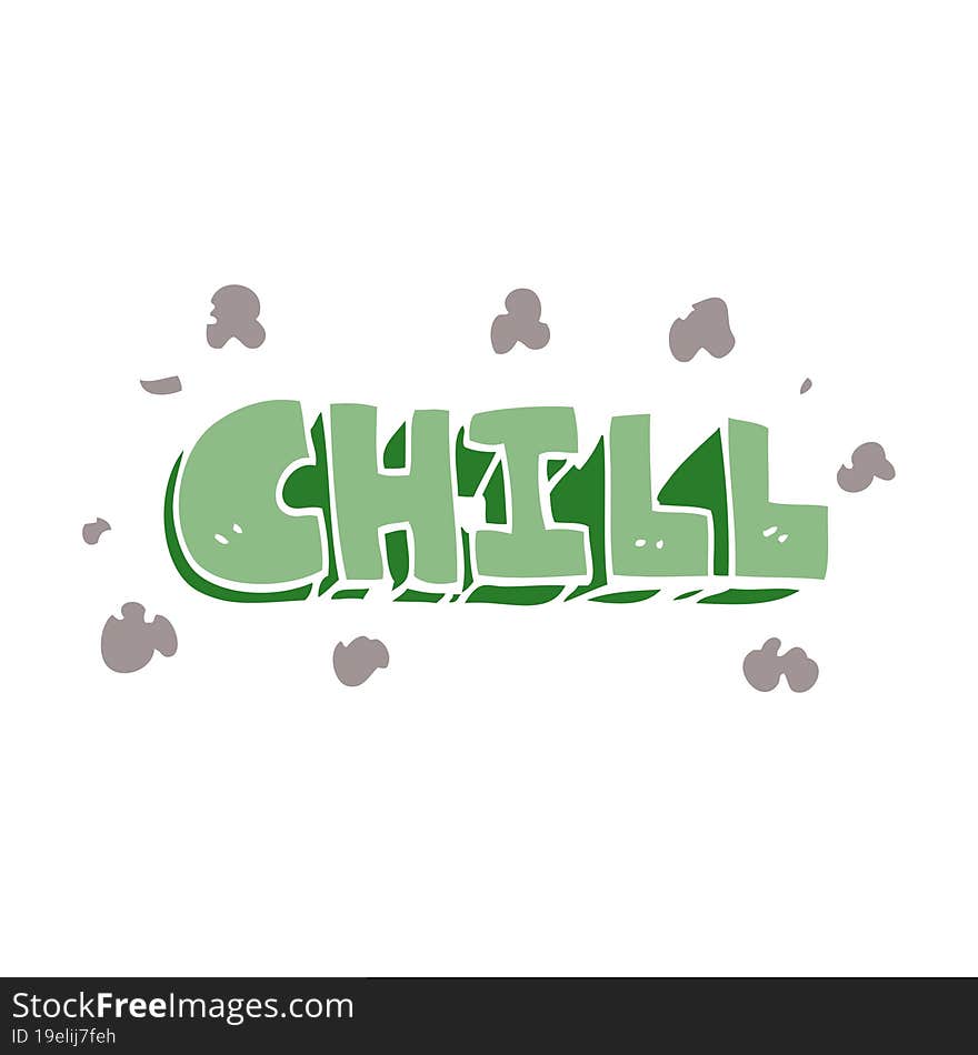 Cartoon Doodle Chill Sign