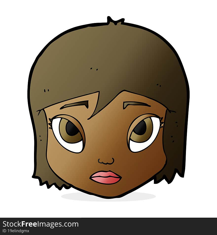 Cartoon Female Face