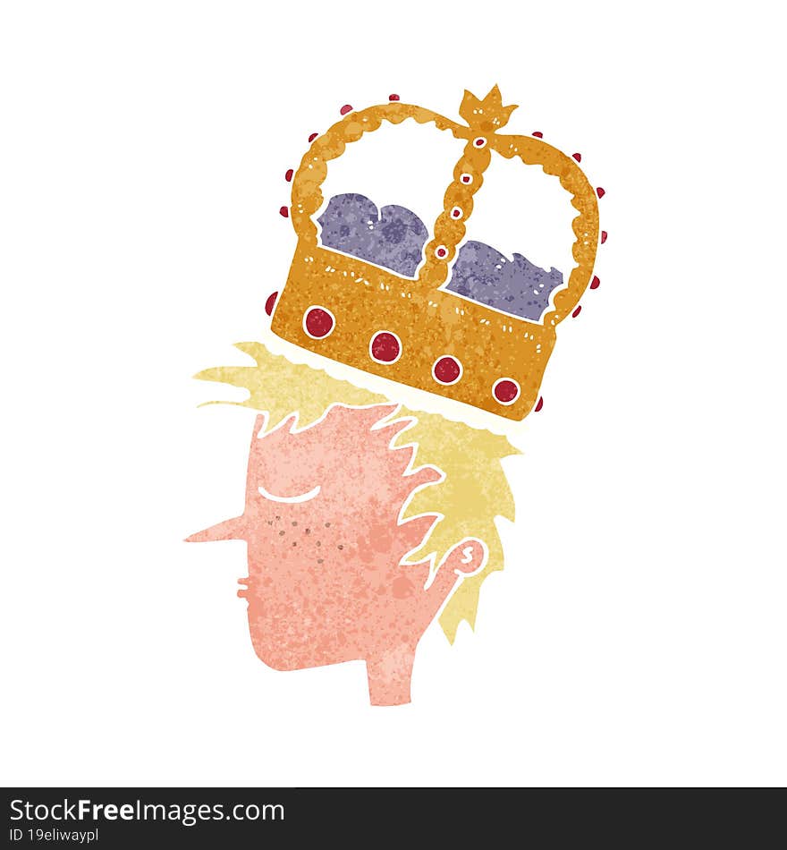 Cartoon Person Wearing Crown