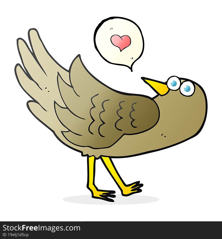 Speech Bubble Cartoon Bird