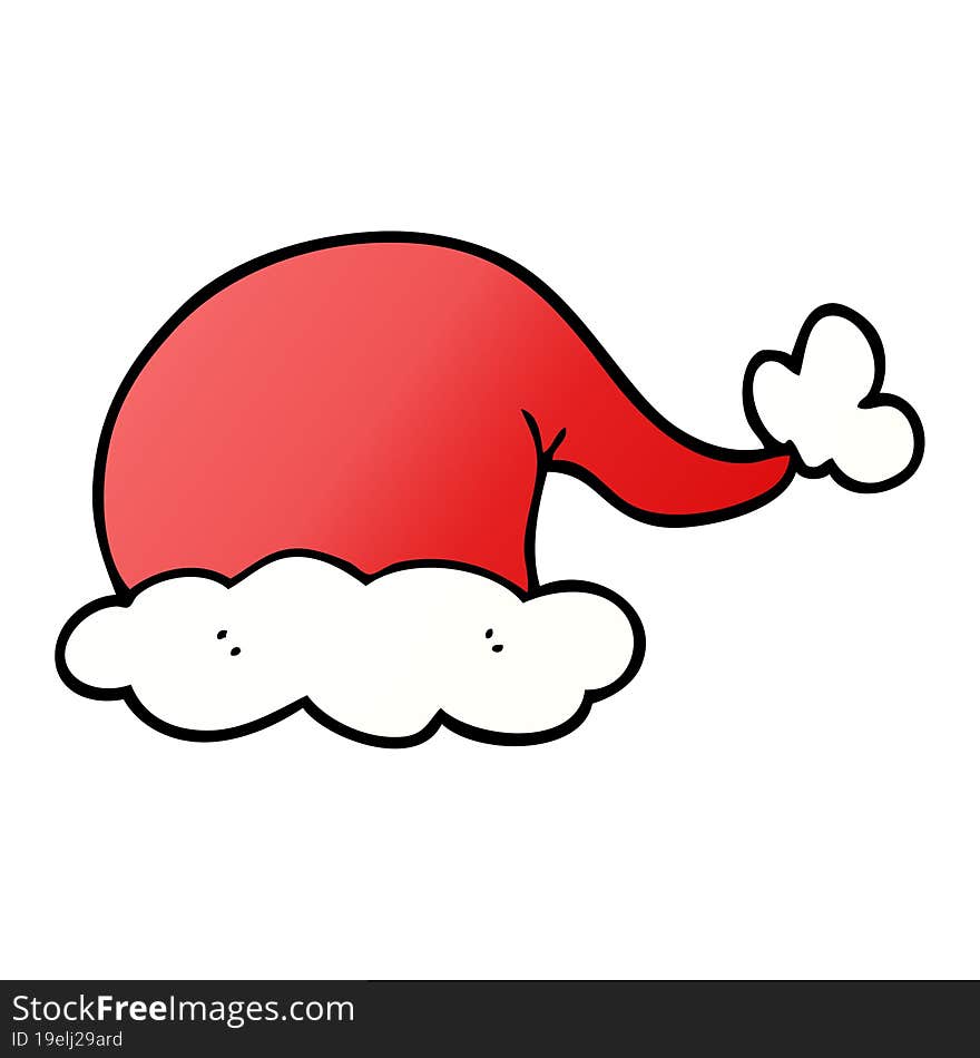 Cartoon Doodle Santa Hat