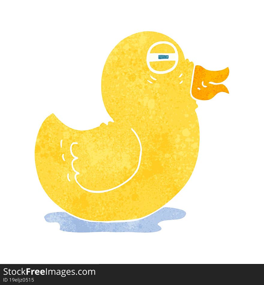 retro cartoon rubber duck