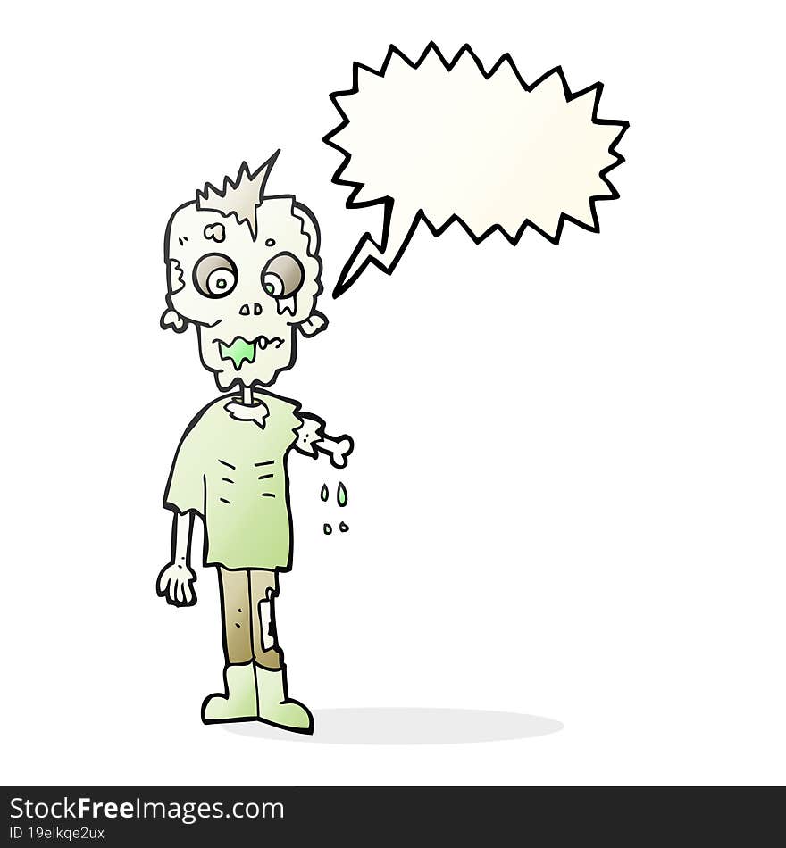 speech bubble cartoon zombie