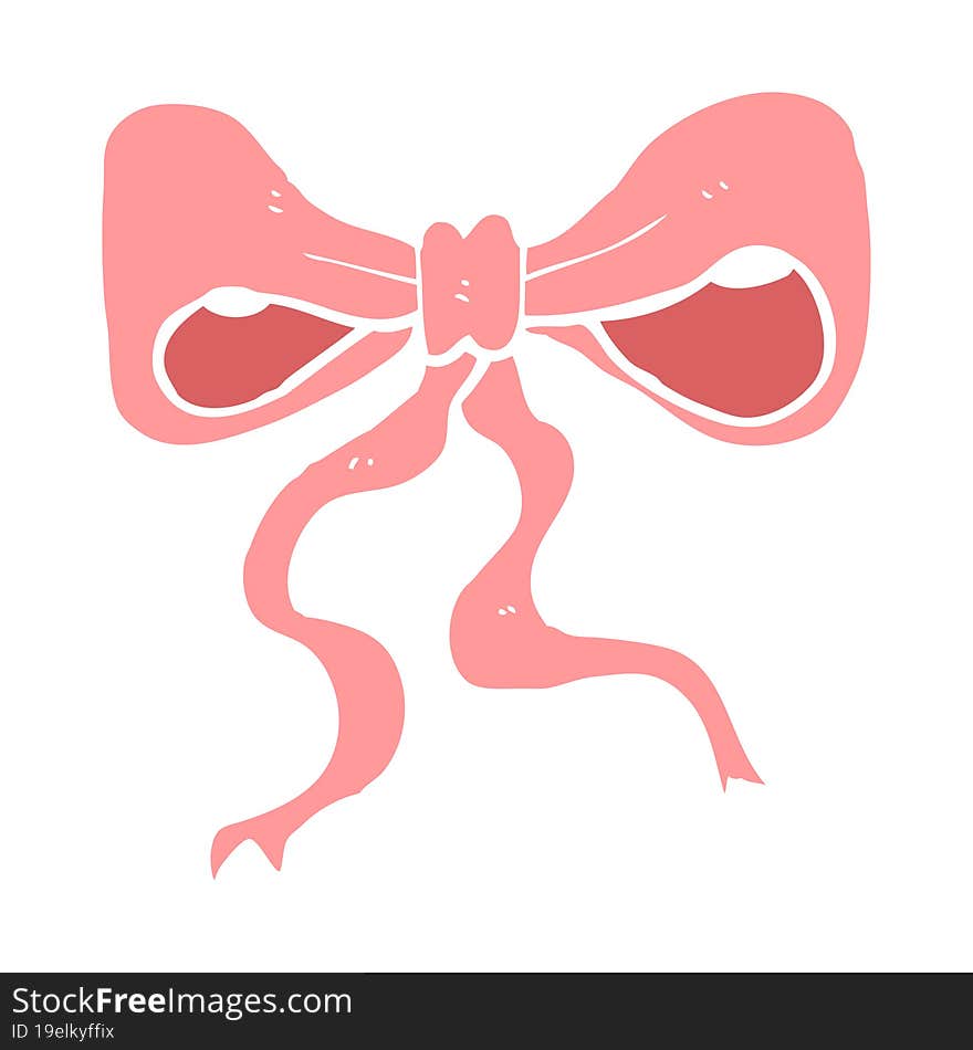 flat color style cartoon bow