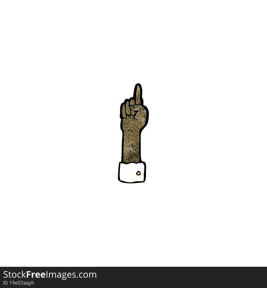 pointing hand cartoon symbol