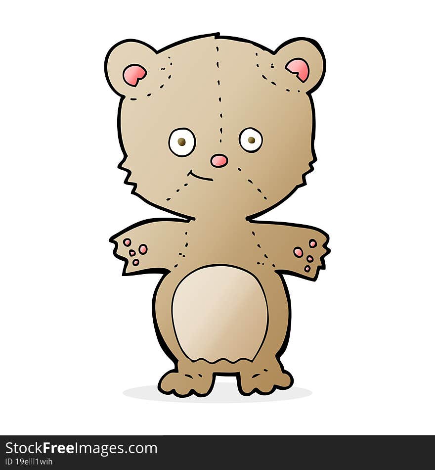 cartoon happy teddy bear