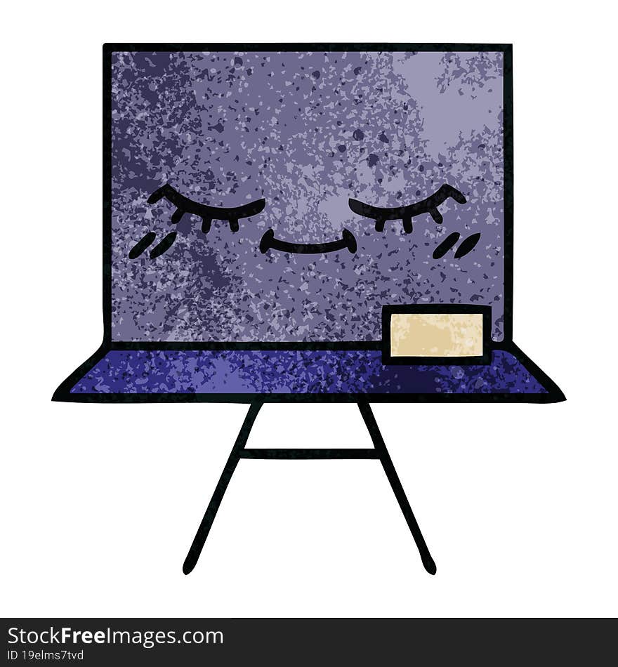 retro grunge texture cartoon chalkboard