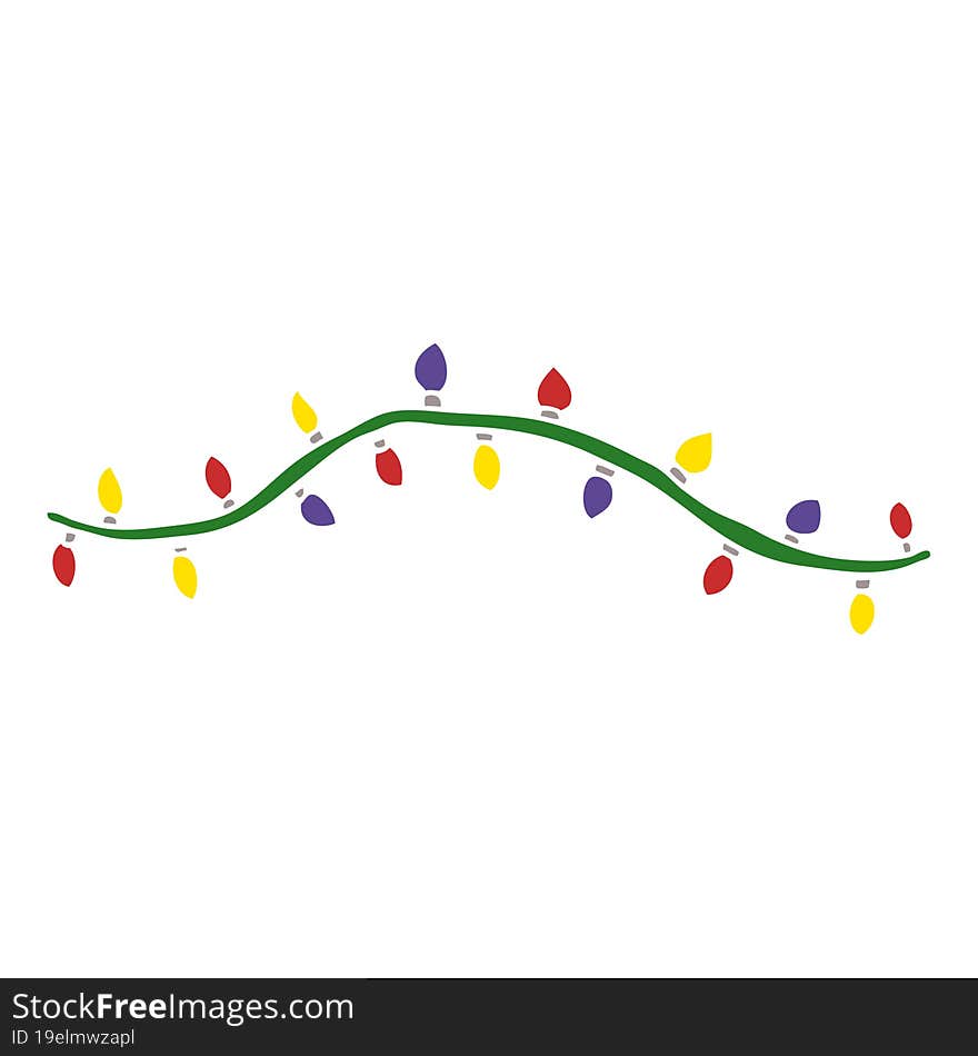 cartoon doodle christmas lights