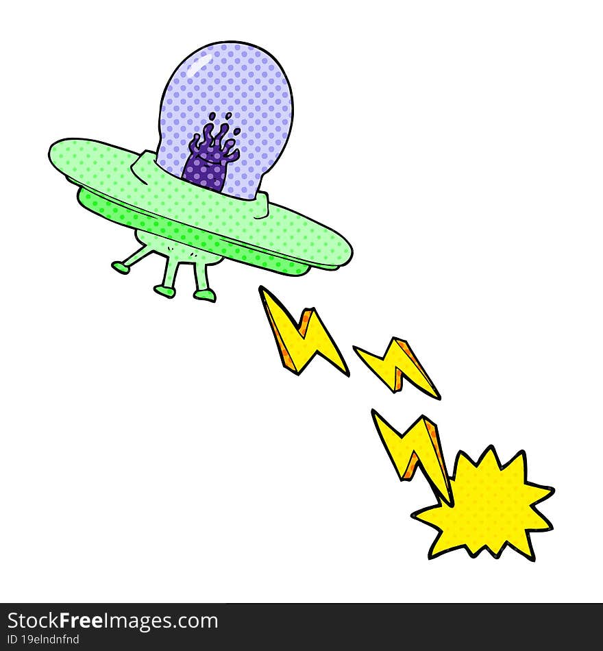 cartoon flying saucer