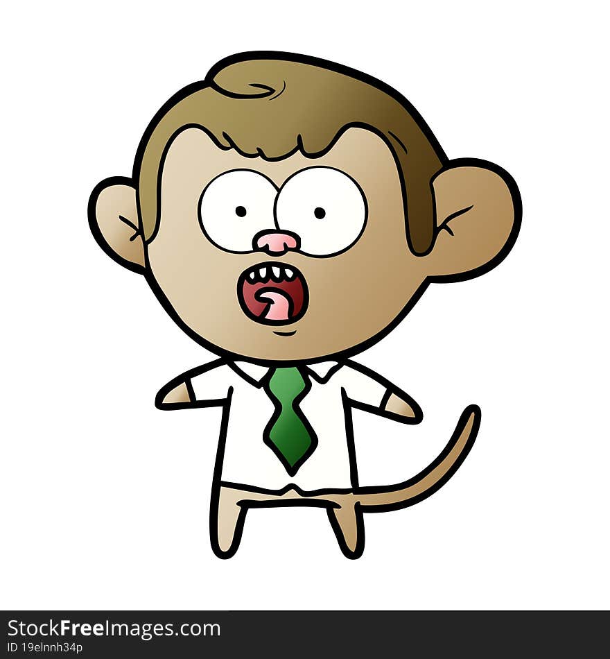 cartoon monkey businessman. cartoon monkey businessman