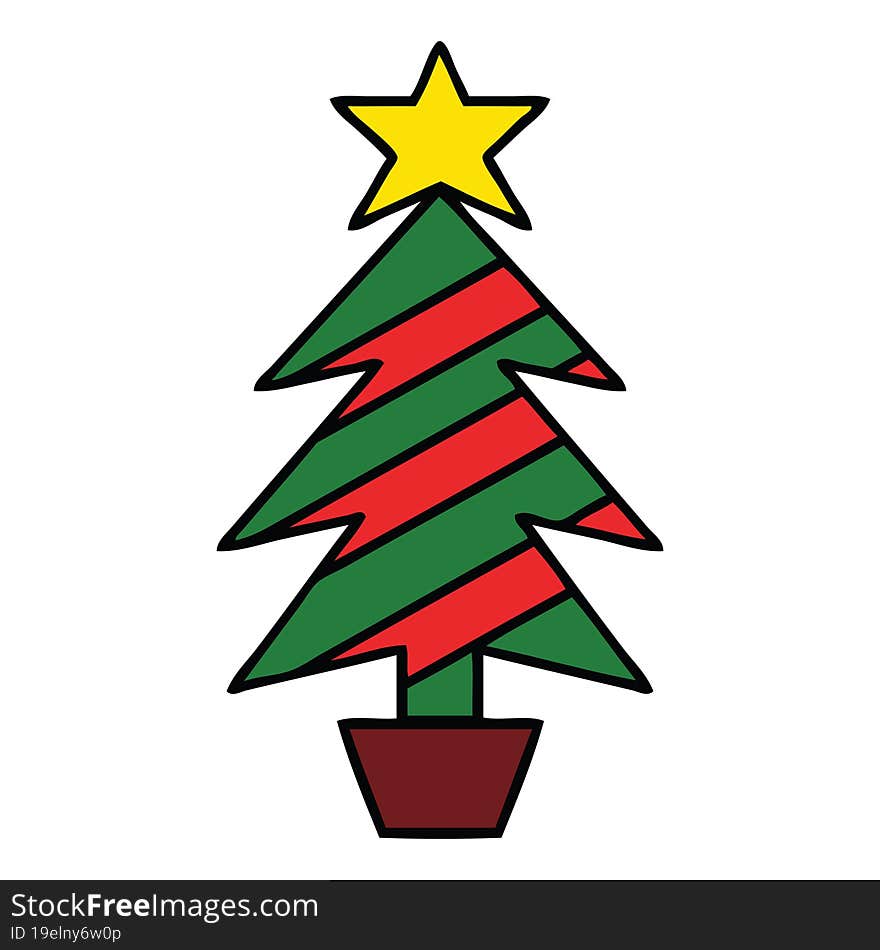 cute cartoon christmas tree