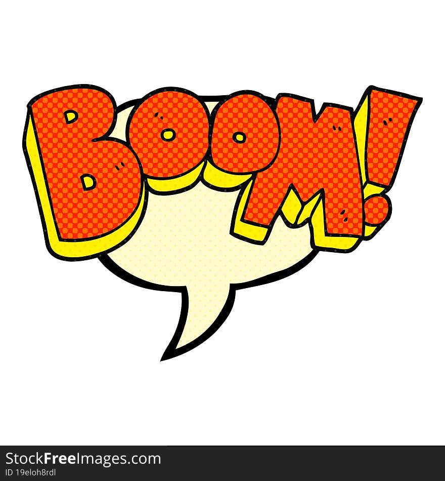 Comic Book Speech Bubble Cartoon Boom