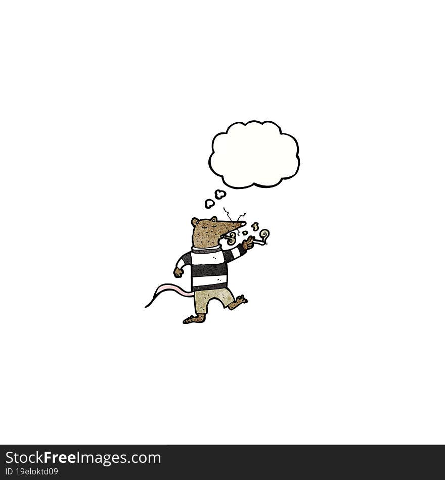 Cartoon Smoking Rat