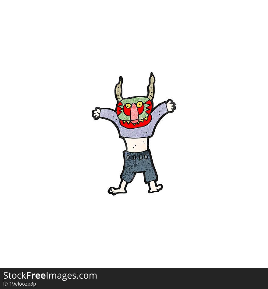 cartoon man in mask dancing