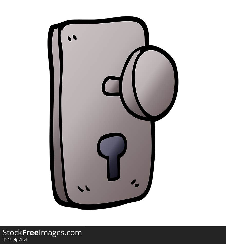 cartoon doodle door handle