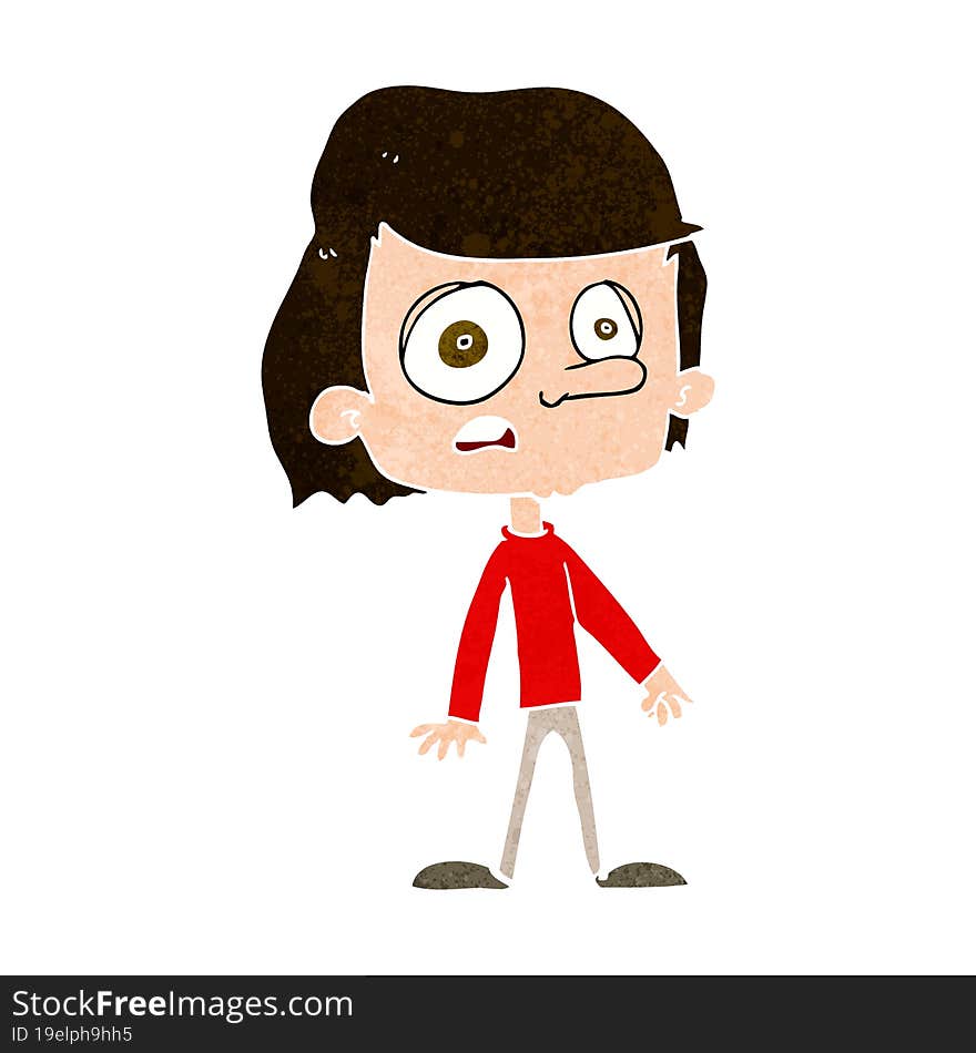 cartoon worried boy