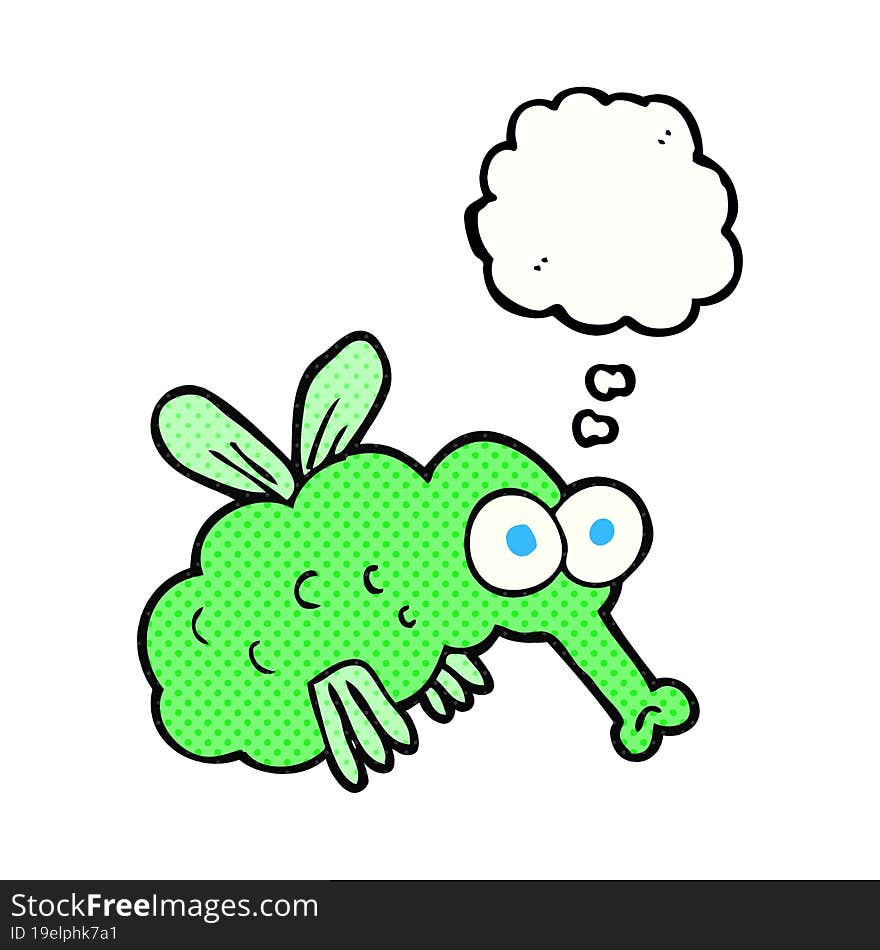 thought bubble cartoon fly