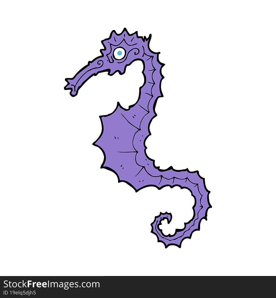 cartoon sea horse