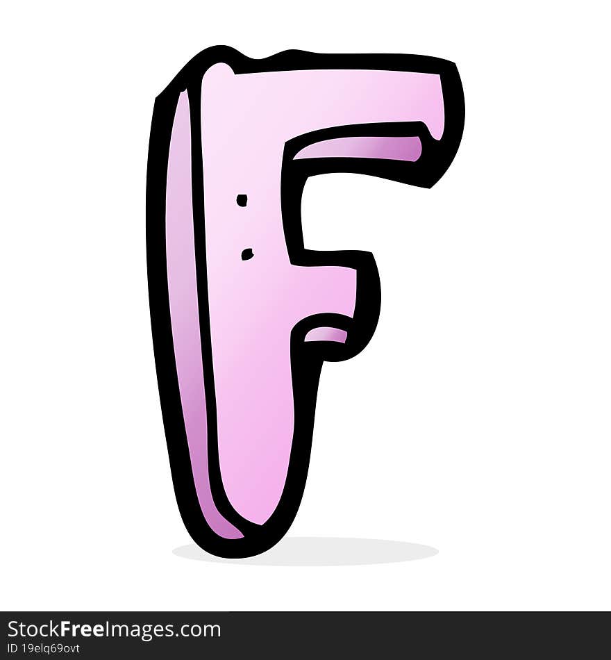 Cartoon Letter F