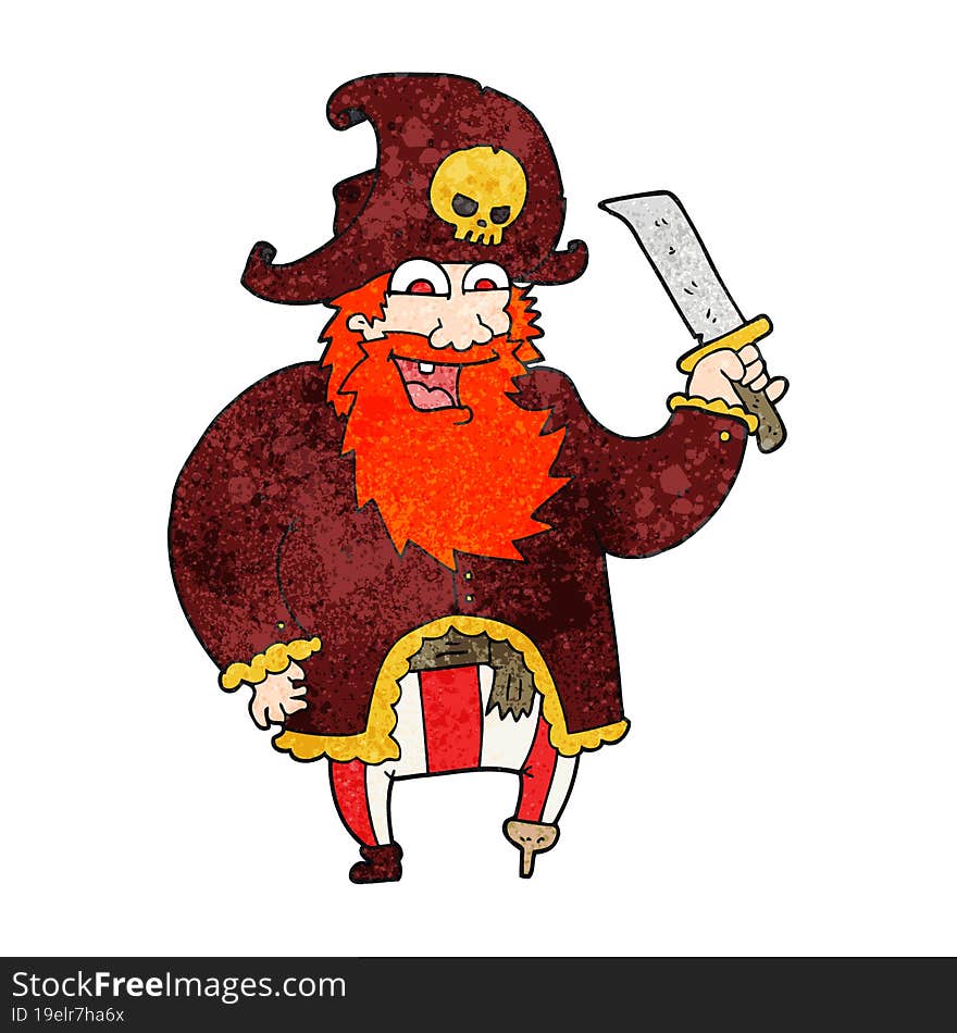 textured cartoon pirate captain