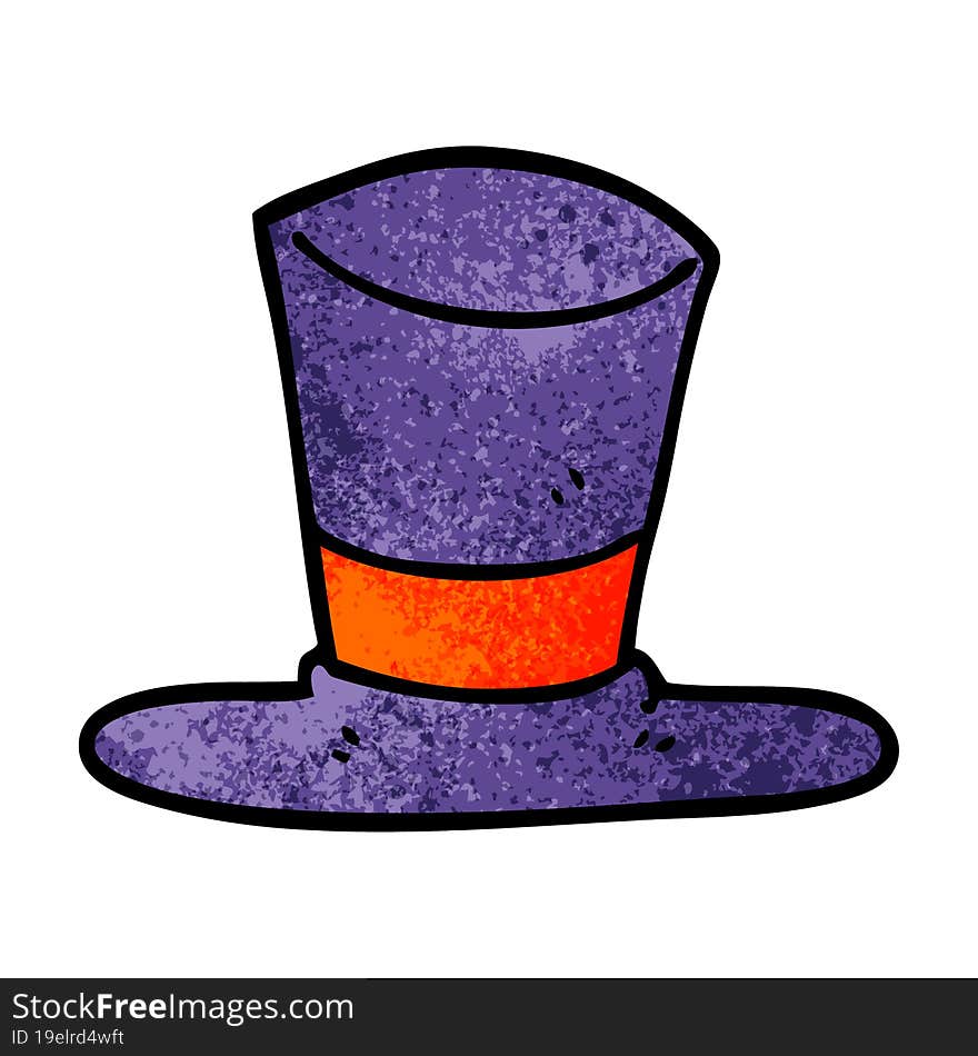 cartoon doodle top hat