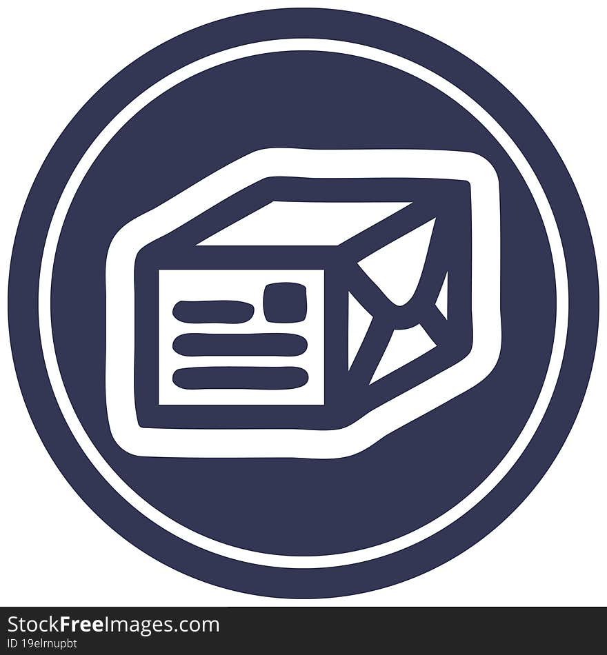 Wrapped Parcel Circular Icon