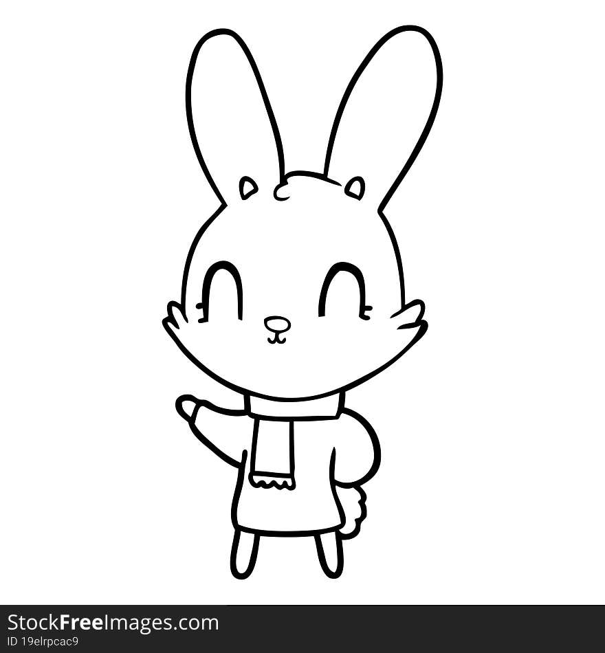 cute cartoon rabbit wearing clothes. cute cartoon rabbit wearing clothes