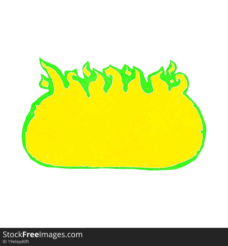 Cartoon Green Fire Border