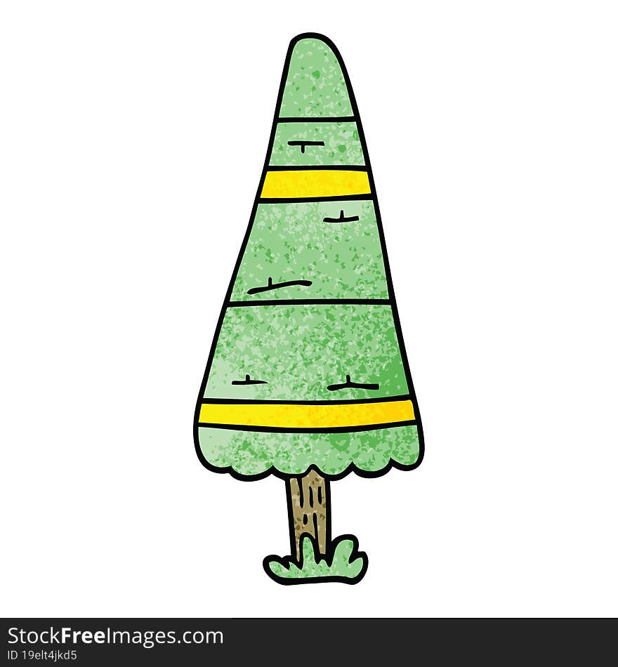 cartoon doodle christmas tree