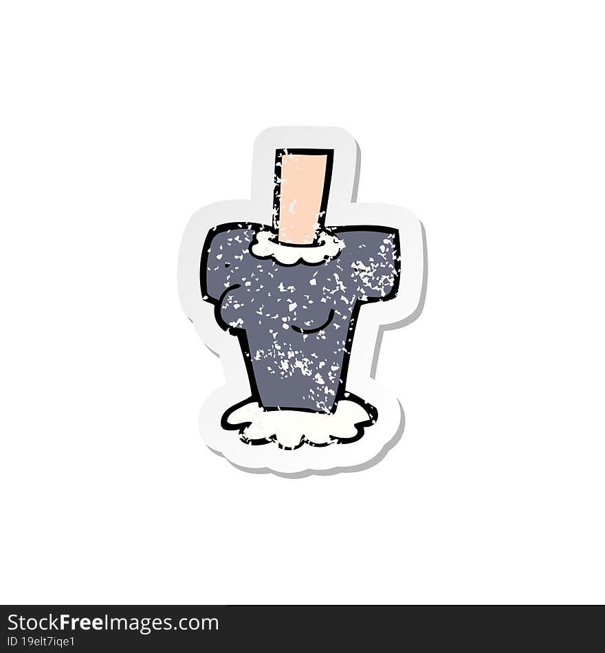 retro distressed sticker of a cartoon female body